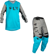 New Fly Racing F-16 Sky Blue Light Grey Dirt Bike Adult Womens MX Motocross Gear - £94.06 GBP