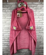 Lazy One Owl Animal Blanket Hoodie Kids Wearable Blanket Hot Pink NWT - £24.35 GBP