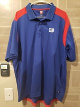 NFL New York Giants Polo Shirt Size XL Football Blue Red - £14.37 GBP
