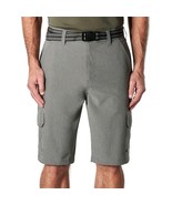 Iron Clothing Belted Hybrid Microfiber Cargo Short Heather Gray  Mens Sz... - $434.36 MXN