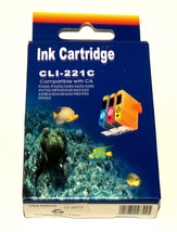 New and Sealed Canon 221 Cyan Ink Cartridge CLI-221C Pixma Printers - $11.65