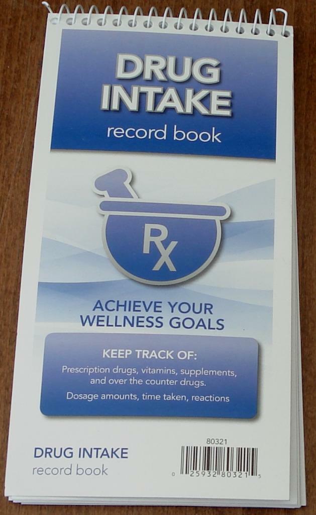 Drug Intake Record Book - Achieve Your Wellness Goals - BRAND NEW - $5.93