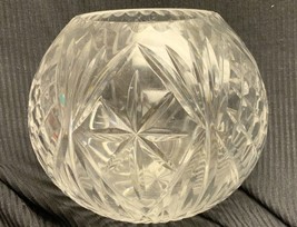 Crystal Prescut Clear Round Vase - £11.31 GBP