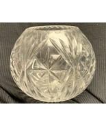 Crystal Prescut Clear Round Vase - £11.27 GBP