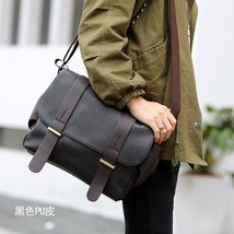 2022 Casual Men Shoulder Bag PU Leather Male Messenger Bags Ipad  Handbags Large - £44.38 GBP