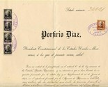 Porfirio Diaz Signed 1906 Mining Claim &amp; Map Mexico Stamps La Liberal Go... - £444.27 GBP