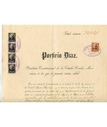 Porfirio Diaz Signed 1906 Mining Claim &amp; Map Mexico Stamps La Liberal Go... - £442.91 GBP