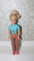 fisher price loving family dollhouse mom brown pants blue top blonde hai... - $10.29
