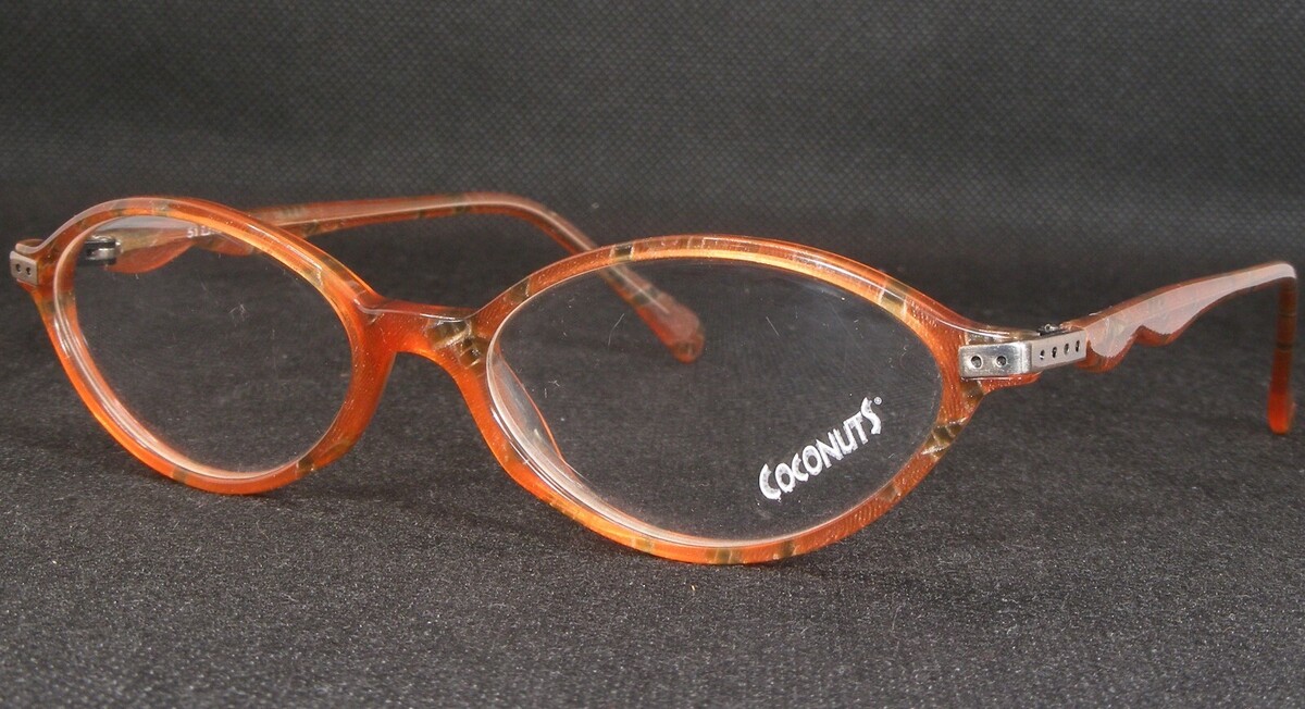 Vintage Coconuts By Ama 3209 002 Bunt Einzigartig Selten Brille 51-16-130mm - $66.56