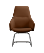 Celeste Series Guest Office Chair in Dark Brown Leather - Modern, - $814.38