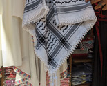 Palestinian Palestine Keffiyeh Scarf Shemagh Arab, Cotton, Kufiya White ... - $31.99