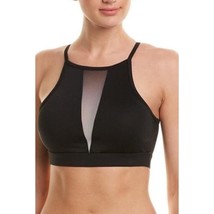 CC California Performance High Neck Mesh Inserts Sports Bra Black Size Small NEW - $20.00