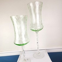 Home Essentials Beyond Monterey Set Two Footed 16&quot; and 20&quot; Hurricanes Vase NWOT - £37.25 GBP