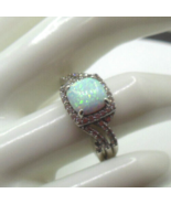 Vintage Signed SUN 925 Sterling Silver Opal Ring Size 7 - $164.82 CAD