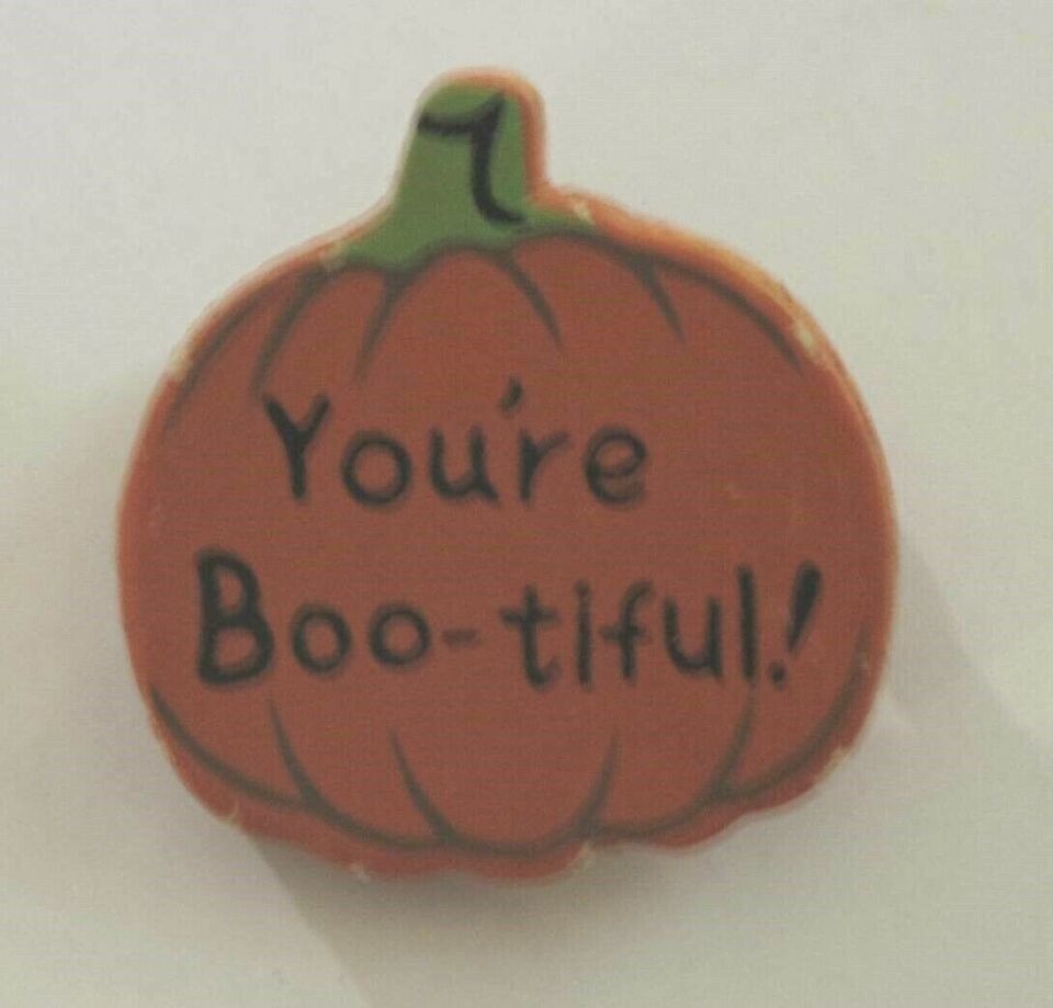 You&#39;re Boo-tiful! Halloween Pumpkin Vintage Pin Holiday Brooch - $2.96