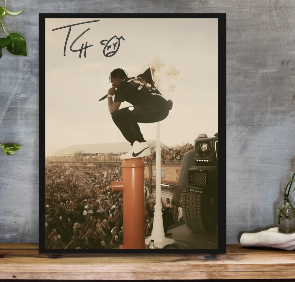 Travis Scott Poster, Signed Poster, Travis Scott Wall Art, Music Poster, UTOPIA