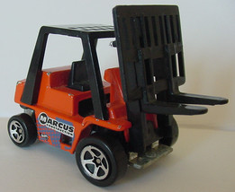Hot Wheels MARCUS CONSTRUCTION Orange FORKLIFT Diecast/Plastic 5 Spokes ... - $7.87