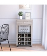 Bayamón Bar Cart: 12 Wine Cubbies, Gray - $4,101.91 MXN