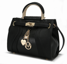 Cassia Medium Satchel Bag with Removable Shoulder Strap - Black - $65.37