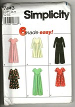 Simplicity 7443 Misses Dress and Jumpsuit Size 6 to 10 UNCUT Sewing Pattern - £9.52 GBP