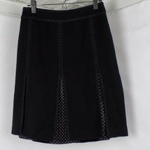 Ann Taylor Pleated Panel Gored Skirt Polka Dot Black Womens Size 2 Casua... - £11.57 GBP