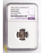 1893 Close 3 Great Britain 3 Pence Jubilee Head Detailed By NGC Km #-
sh... - €282,23 EUR