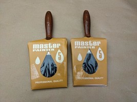 Lot of 2 Master Painter Professional Brush 5&quot; Flat with Wooden Handle TN... - $19.79