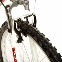 Titan Pathfinder 26 Inch 18-Speed Womens Mountain Bike Suspension Red White New. image 4