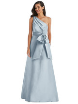 Alfred Sung D804..One-Shoulder Bow-Waist Maxi Dress with Pockets..Mist.S... - $122.55