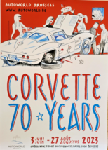 Corvette - 70TH Anniversary - Originale Exhibition Poster - BRUSSELS- RARE- 2023 - £297.78 GBP