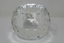 Oleg Cassini Faceted Round Crystal Ball Candle Holder - £16.11 GBP