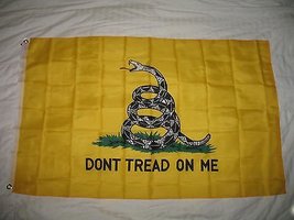 Gadsden White Culpepper Rattlesnake Dont Tread on Me Tea Party 3x5 ft Flag - £3.91 GBP