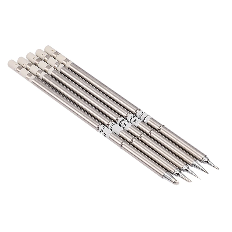 5Pcs/Lot Series Soldering  Tips For HAKKO T12 Handle DIY Kits LED Vition... - £102.76 GBP