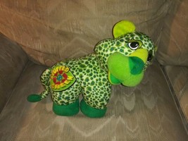 Sugar Loaf Coinstar Stuffed Green Leopard Cheetah Plush 11&quot; Recycled Stuffed... - £25.53 GBP