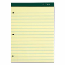 TOPS Double Docket Writing Pad 8 1/2 x 11 3/4 Canary 100 Sheets 63383 - $30.99