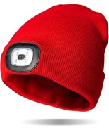 Head Lightz LED Unisex Knit Beanie Hat Machine Washable Rechargeable Red... - $319.81 MXN