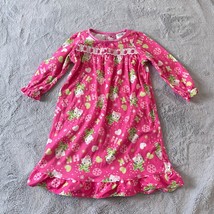 Hello Kitty All Over Print Night Gown Pajamas Pink Green Girls Size 2T Toddler - £15.55 GBP