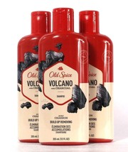 3 Bottles Old Spice 12 Oz Volcano With Charcoal Build Up Removing Shampoo - £27.93 GBP