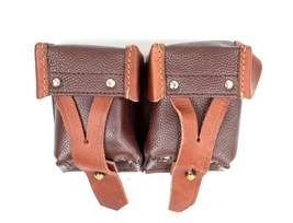 Authentic Reproduction Mosin Nagant Ammo Pouch Leather Solid Metal Rivets - $18.54