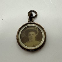 Antique Victorian Era Lady Photo in a Fancy Charm or Locket - £19.63 GBP