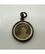 Antique Victorian Era Lady Photo in a Fancy Charm or Locket - £19.51 GBP