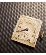 Vintage 1940&#39;s 50&#39;s Buren Men&#39;s Watch Tank Cream w/ Gold Markers Grand Prix - $975.72 MXN