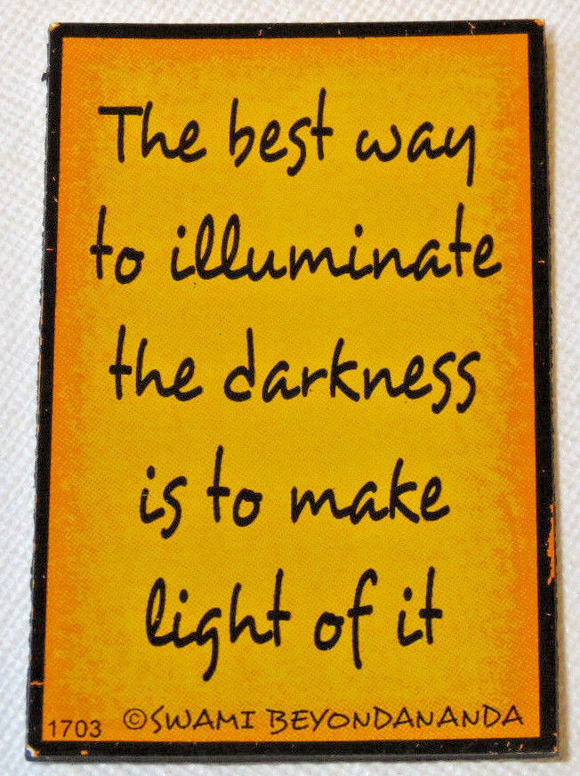 The Best Way to Illuminate the Darkness is to Ma Magnetic Graffiti Fridg... - $8.74