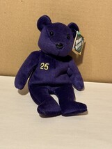 Mark McGwire 1998 Salvino&#39;s Bamm Beano&#39;s #25 Purple Plush Beanie Bear - $10.00