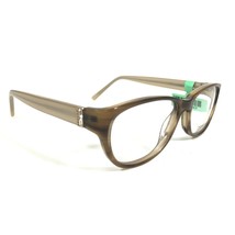 Genesis Eyeglasses Frames G5022 200 BROWN HORN Beige Square Crystals 52-16-135 - £19.68 GBP