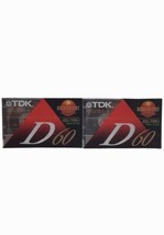 LOT OF 2 TDK D60 High Output IEC1/Type1 Normal Position Cassette Tapes - $10.64 CAD