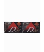 LOT OF 2 TDK D60 High Output IEC1/Type1 Normal Position Cassette Tapes - £6.13 GBP