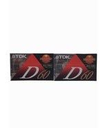 LOT OF 2 TDK D60 High Output IEC1/Type1 Normal Position Cassette Tapes - $10.64 CAD