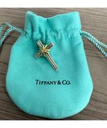 Tiffany & Co. 925 Sterling Silver/750 Yellow Gold X Cross Pendant - $890.98