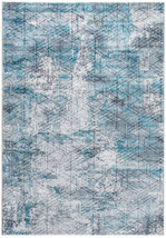 8' X 10' Blue Gray Abstract Cuboid Modern Area Rug - $6,550.89 MXN